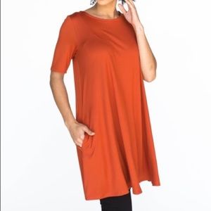 Baby suede swing tunic